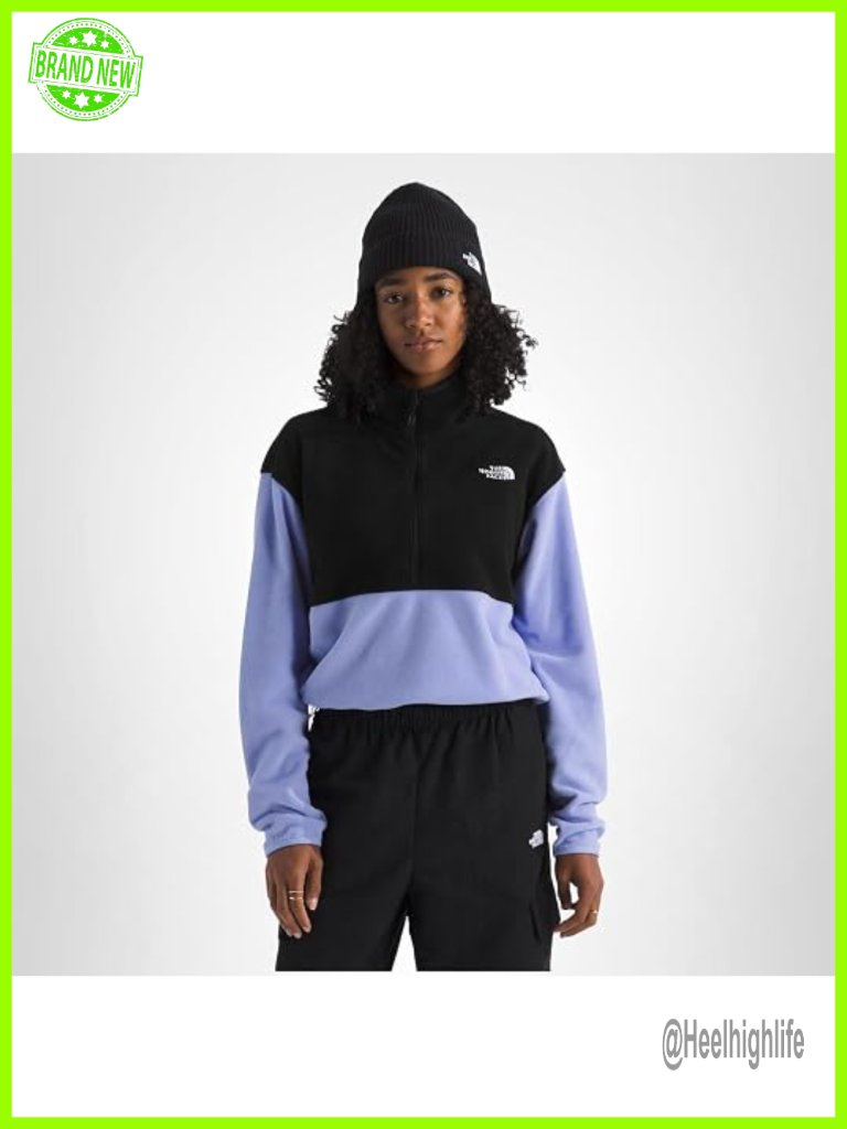 Half Zip Fleece Pullover Jacket With Pockets & Stretch Binding